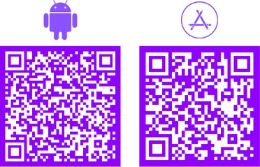 QR codes for the Knight Life app.